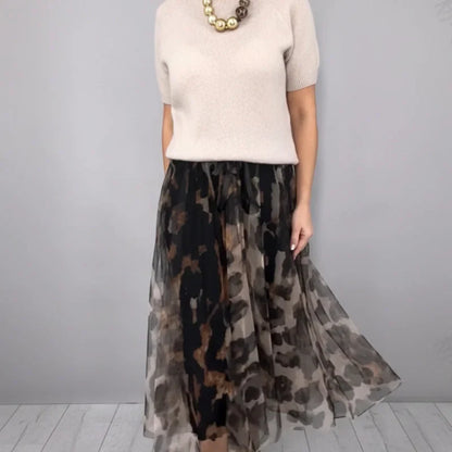 NICOLASSA™ | CONJUNTO DE PUNTO Y FALDA FLUIDA