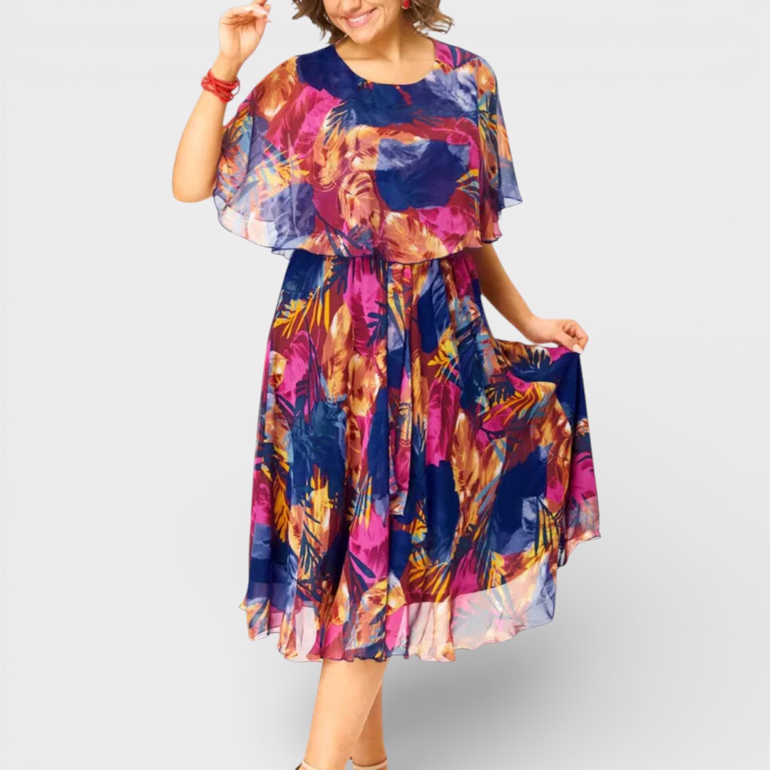 ADRIANA™ Esencia Eterea: Vestido de gasa fluida 
