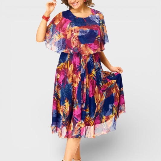 ADRIANA™ Esencia Eterea: Vestido de gasa fluida 