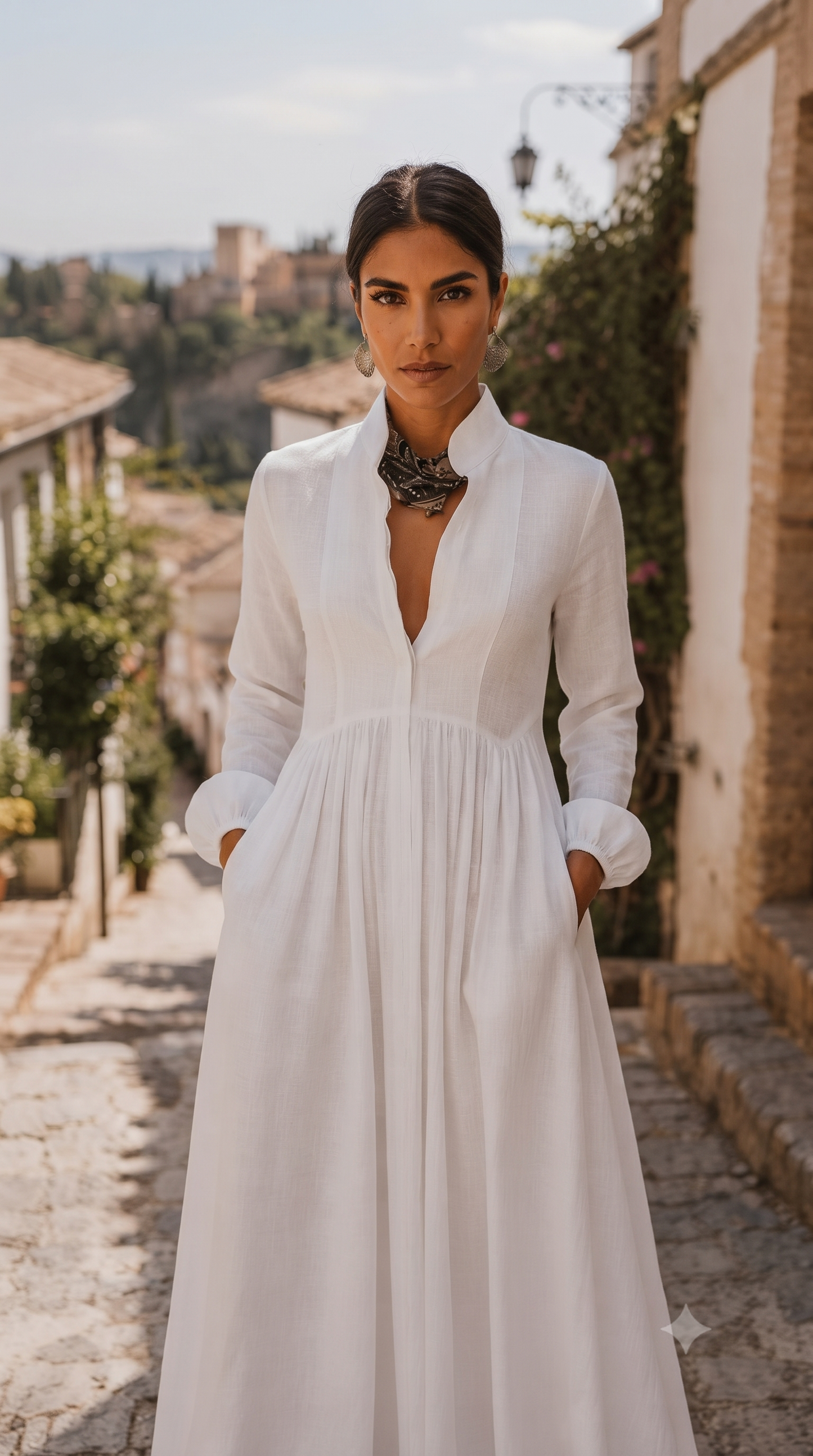 LUNA™ Vestido Bohemio de Algodón y Lino