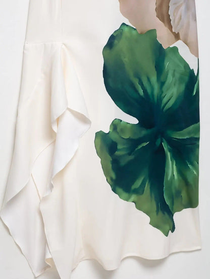 Alegria Vestido Maxi Floral de Un Hombro