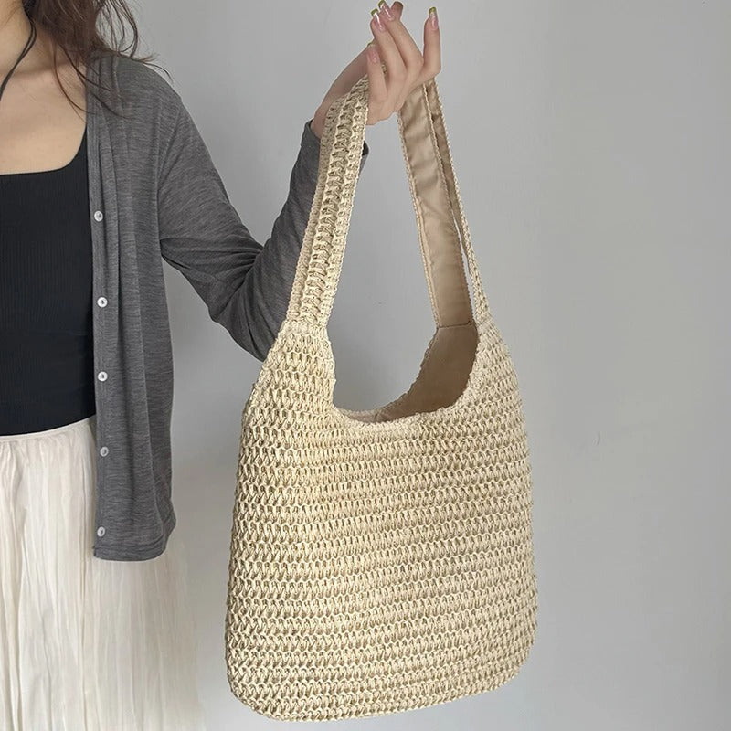 Carmina Bolso Tote de Rafia